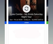 Luke Combs Standing+ Sunday