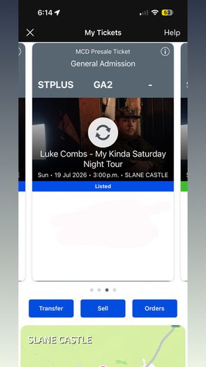 Luke Combs Standing+ Sunday