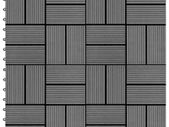 22 pcs Decking Tiles 30x30 cm 2 sqm WPC Grey