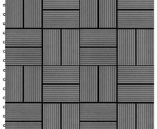 22 pcs Decking Tiles 30x30 cm 2 sqm WPC Grey