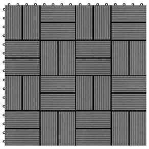 22 pcs Decking Tiles 30x30 cm 2 sqm WPC Grey