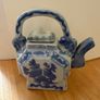 Vintage  Oriental Blue and White Teapot Image 3