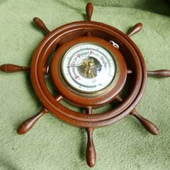 Vintage Barigo barometer. Brass and wood surround.