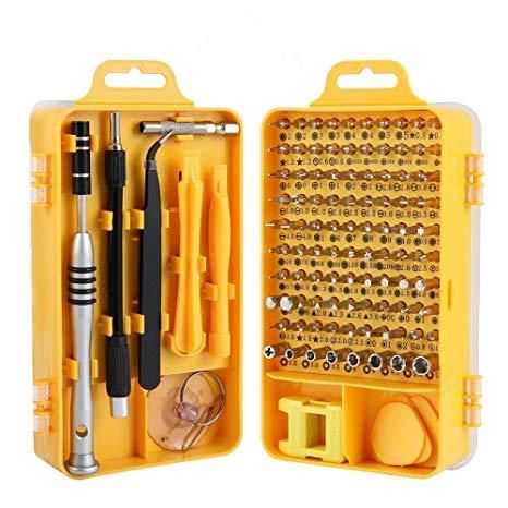 110 in 1 Screwdriver Set With Tweezer Magnetic Bits Kits Mobile Phone Electronics Repairing Tools