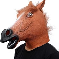SALE Horse Mask Realistic Animal Full Head Latex Mask for Halloween Carnival Costume Party