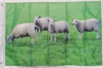 Sheep and Lambs Farming flag 3ft x 2ft.