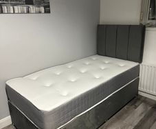 Single Divan Base With Headboard & Mattress