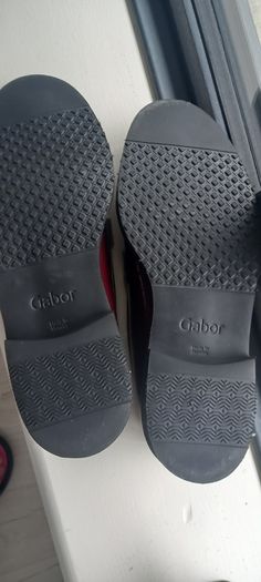 Gabor burgundy patented loafer shoes