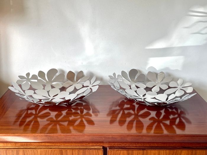 Pair of Vintage Ikea Stockholm Stainless Steel Bowls
