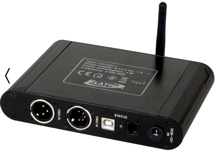Elation Pro Lighting EwDmx Wireless Dmx Transmitter & Receiver set with Flight Case