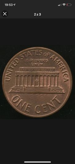 1972 U.S.A. Lincoln Memorial One Cent