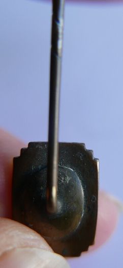 Victorian Gold Metal Antique Stick Pin with Gold Plated  Flower