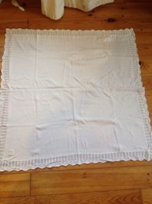 Gorgeous Knitted Cream Baby Blanket