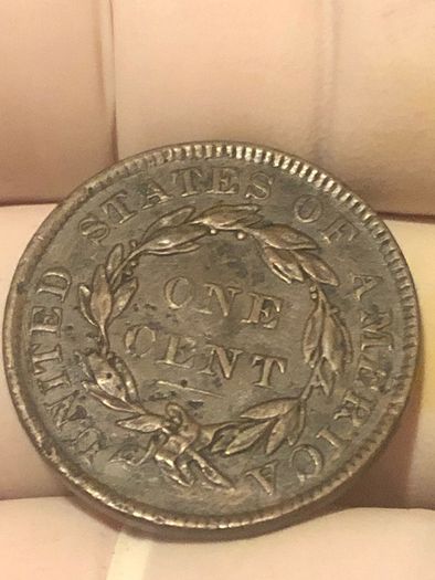 1835 Large one cent Coronet
