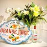 decor orange juice metal sign Image 2