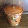 Mid  Century Retro Teak and Brass Ice Bucket Image 2