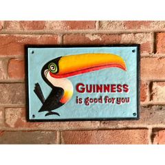 Guinness - Cast Iron - Blue - Large - Sign