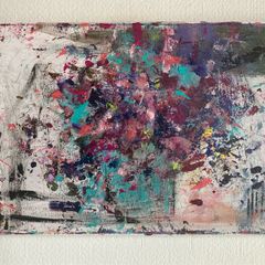 Original Floral in Abstract Painting Original Art Gift Irish Art