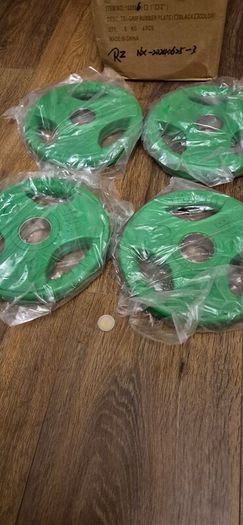 brand new 4x5kilo coloured olympic weight plates