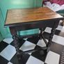 Small Vintage 1920s oak table Image 3
