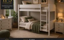 3ft Single Wooden Bunk Bed White  Clearance 249