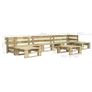 6 Piece Garden Lounge Set Pallets Wood Image 4