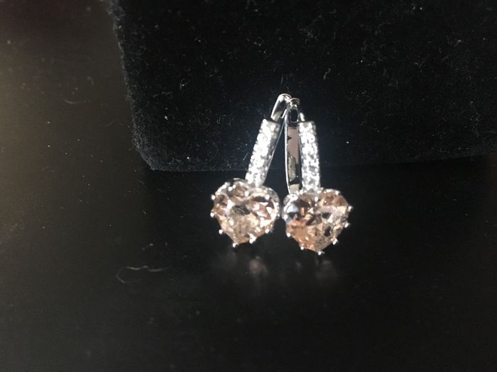 Morganite /crystal Earrings
