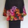 Ted Baker Cadie 2in1 Black Pink Purple Floral Bodycon Blouse Overlay Dress PRICE DROP Image 5