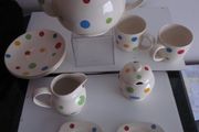 Martin Gulliver Polka Dot Home Cookware Teapot/Cups/Jug/Sugar Bowl