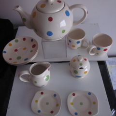 Martin Gulliver Polka Dot Home Cookware Teapot/Cups/Jug/Sugar Bowl
