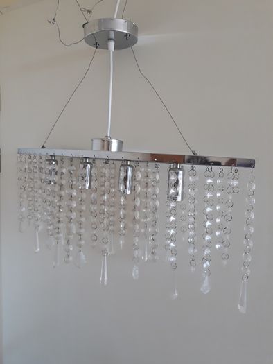 Crystal Chandelier Ceiling Lights 4 bulbs chrome color kayak shape ceiling lamp