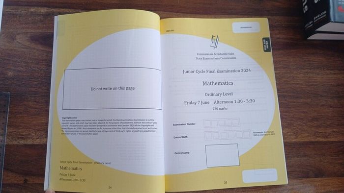 EXAM PAPERS 2026 - Maths Ordinary Level - Junior Certificate