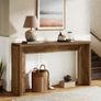 Farmhouse Console Table 140 cm Wooden Sofa Table with Storage for Entrance, Foyer, Hallway, Living Room, Easy Assembly Image 3