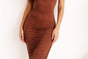 Pink Vanilla ruched body-con dress
