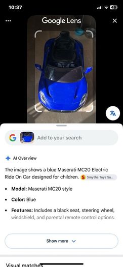 Maserati electric toy car