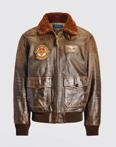 Polo Ralph Lauren Iconic G-1  Bomber Surplus 1 Leather Flight Jacket
