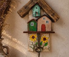 Handcrafted tiny wooden key holder!