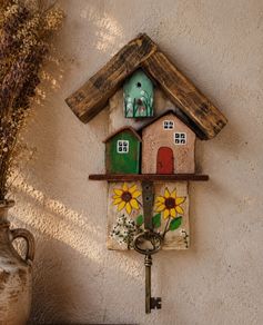 Handcrafted tiny wooden key holder!