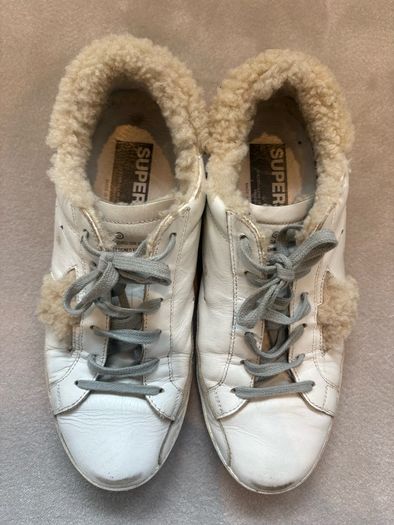 Golden Goose shearling superstar trainers