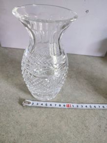 Waterford Crystal Glandore Vase 7 Inches Vintage Irish Crystal is small chip on the edge No.37.