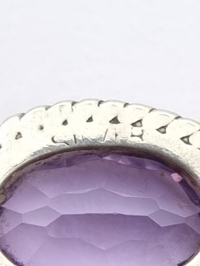 925 Vintage Sterling Silver Amethyst Pendant
