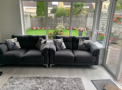 2 Roxy grey Sofas