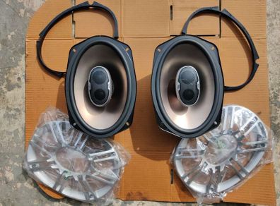 Polk Audio DB691 6"x9" 3-Way Car Speakers + Grilles & Adapters