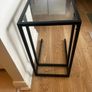 Black Glass Side Table Image 3