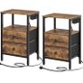 Set of 2 Side Table with Charging Station Image 10
