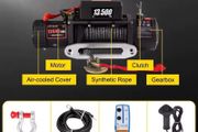 6 tone 12V Electric Winch Synthetic Tow Rope Winch 24M/92FT Lifting Hoist for 4X4 Car Trailer ATV Truck Off Road Boat