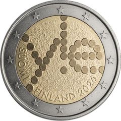 Finland 2 Euro Commemorative Coin 2026 - Yle Broadcasting Company 100 Years. Uncirculated.