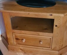 corner pine t.v unit