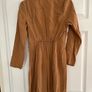 Wrap dress in beige color Image 2