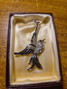 Vintage Bird in Flight Pendant